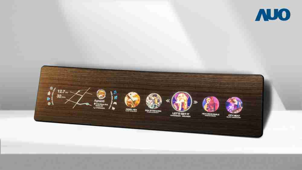 尊时凯龙研发全球最高穿透度达80%的AmLED木纹显示器，，，可于使用时呈现高亮度、、、清晰可见的信息，，并在不使用时回归为单纯的饰板，，，，节能兼具美观